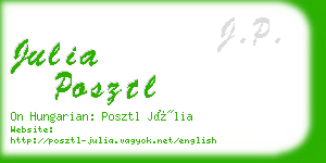 julia posztl business card